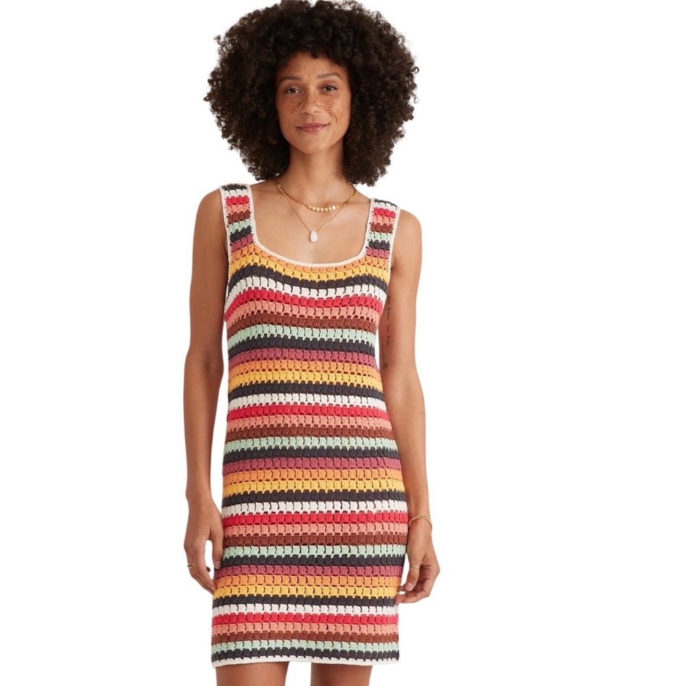 MARINE LAYER Women's Crochet Boho Tank Dress Women's Size